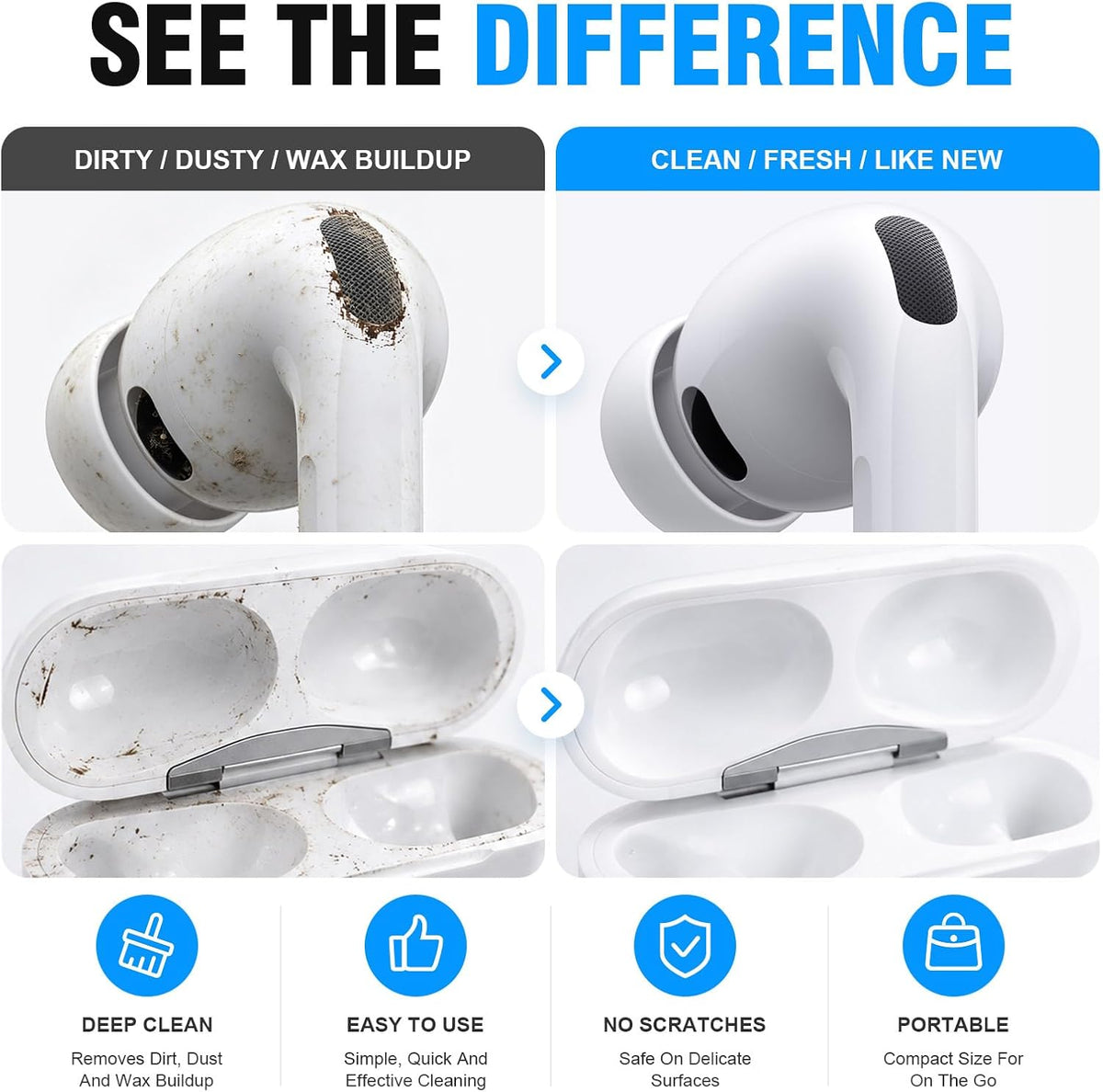 3-in-1 Earbud Cleaning Pen For Electronics Care encalife