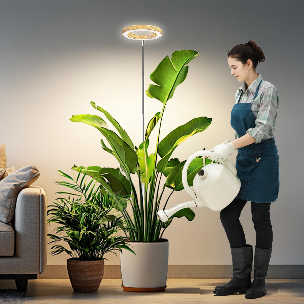 Grow Light For Indoor Plants | Woodgrain Full Spectrum encalife