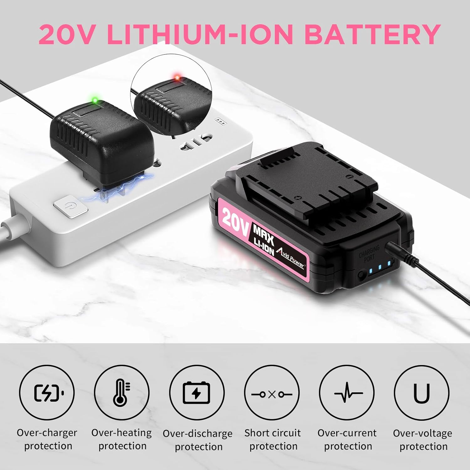 Cordless Drill Set | 20V Power DIY Electric Drill Kit encalife