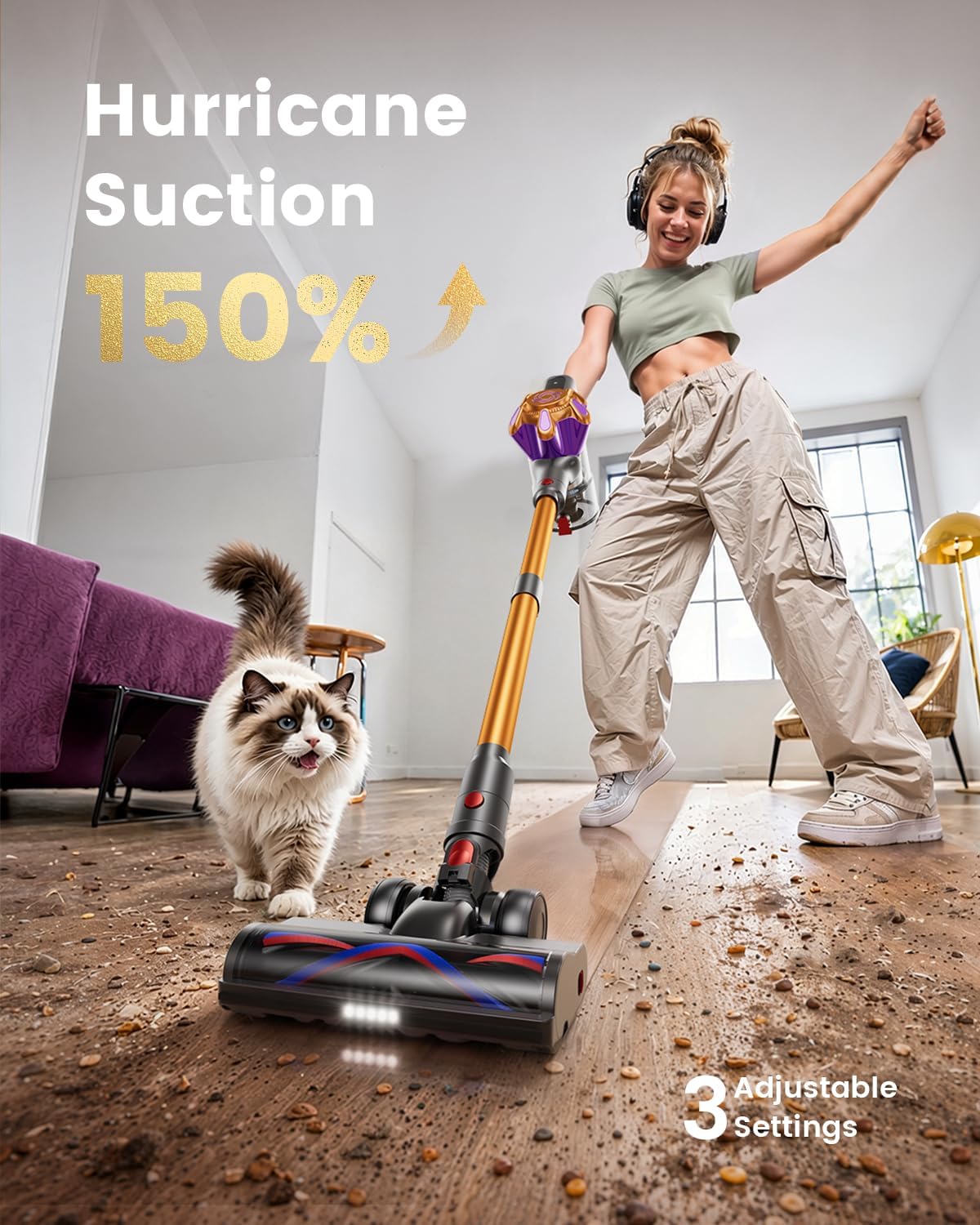 Powerful Cordless Vacuum For Pet Hair encalife