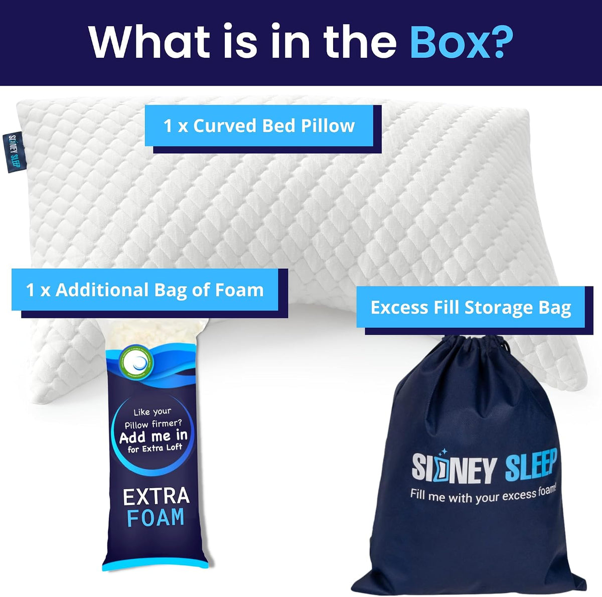Side Sleeper Adjustable Memory Foam Pillow encalife