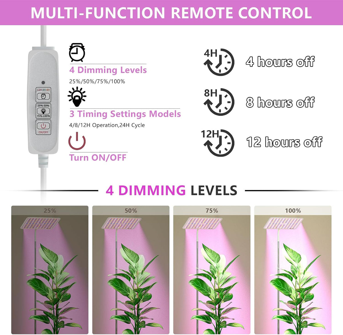 Grow Light For Indoor Plants | Full Spectrum Stand encalife