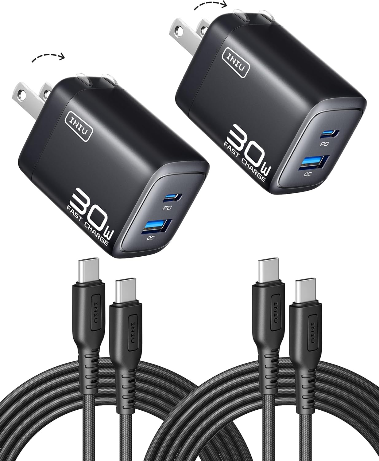Mini 30W GaN USB-C Fast Charger With Cable encalife