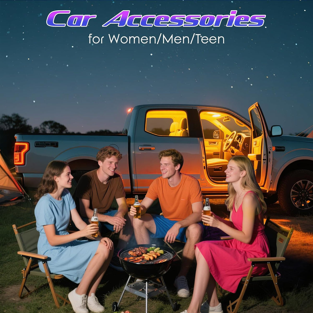 RGB Car Ambient Light Strips encalife