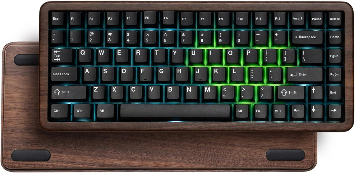 Gaming Mechanical Keyboard Wireless RGB Wooden Hot encalife