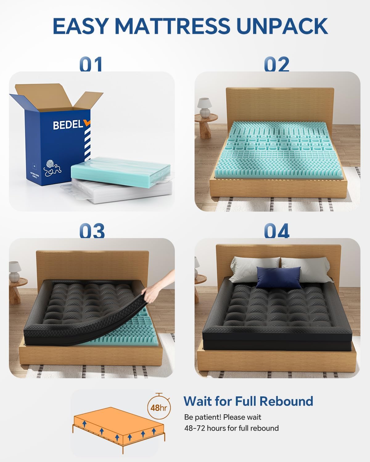 Black King Mattress Topper encalife