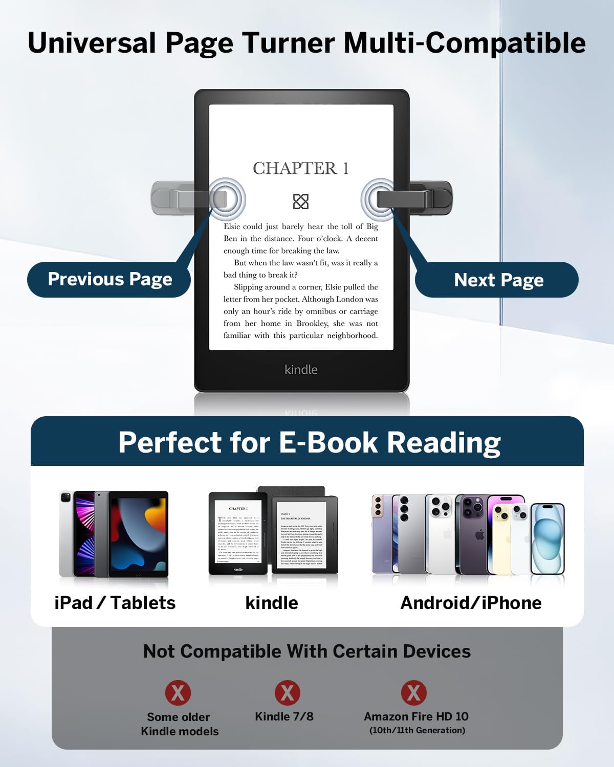 Case Friendly Page Turner Ring for Comfortable Reading encalife