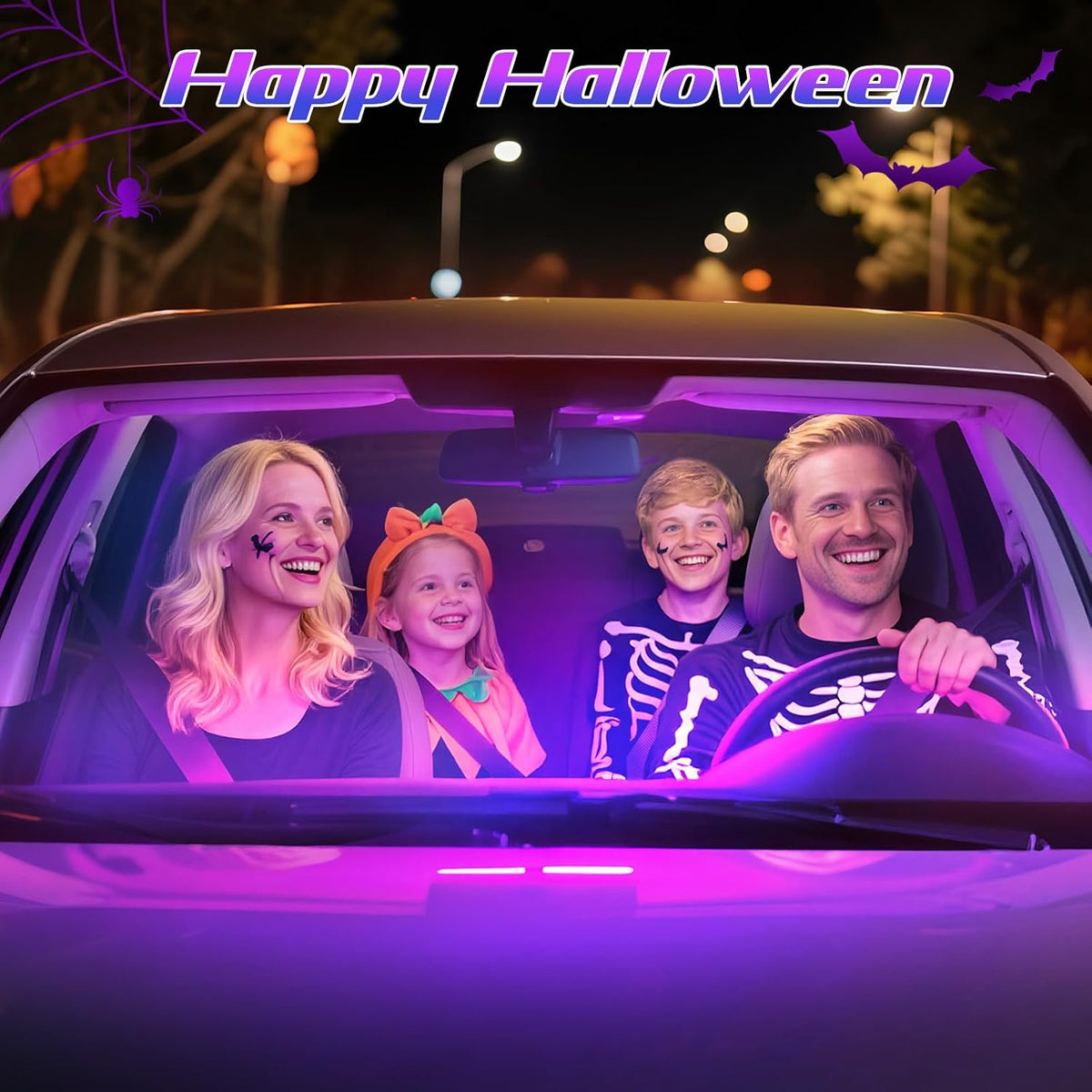 RGB Car Ambient Light Strips encalife