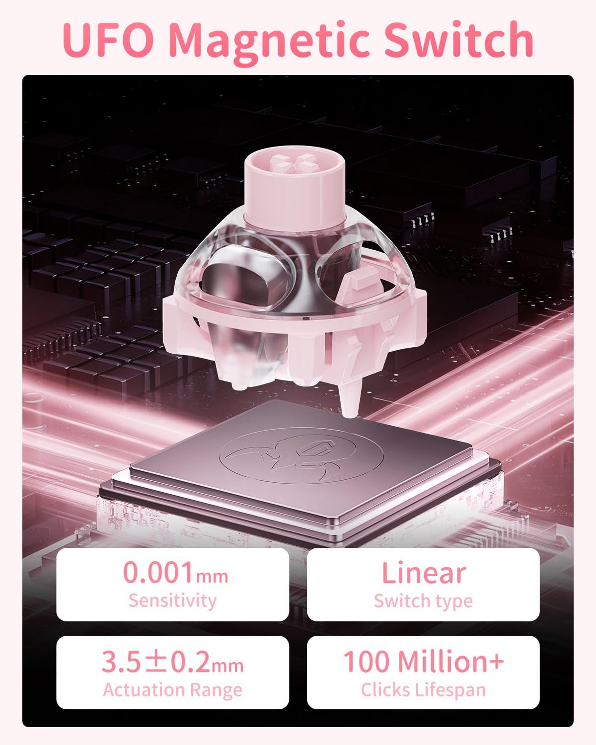 Gaming Crystal RGB Mechanical Keyboard Hot Swappable encalife