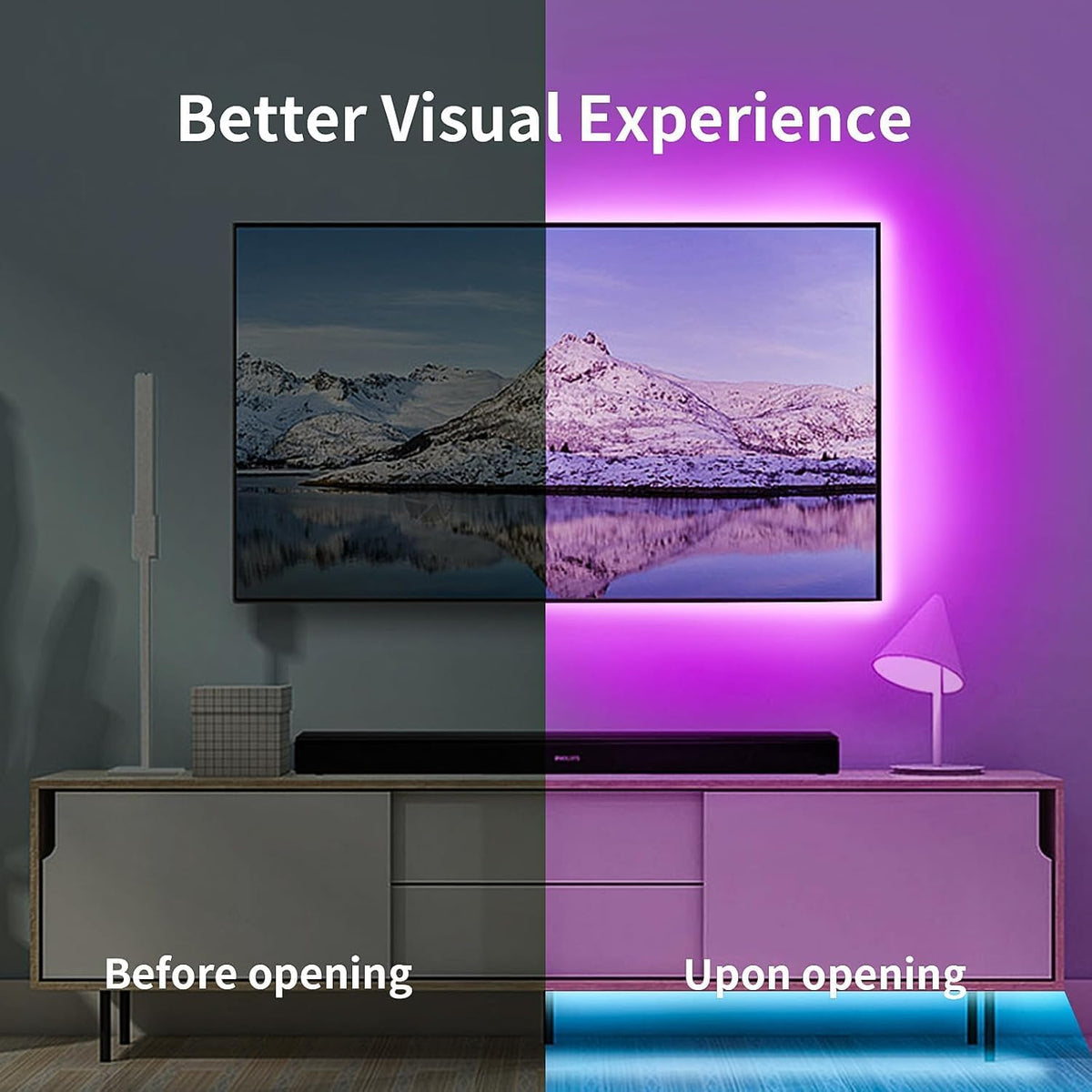 Immersive 16.5FT RGB TV Backlight With Music Sync encalife