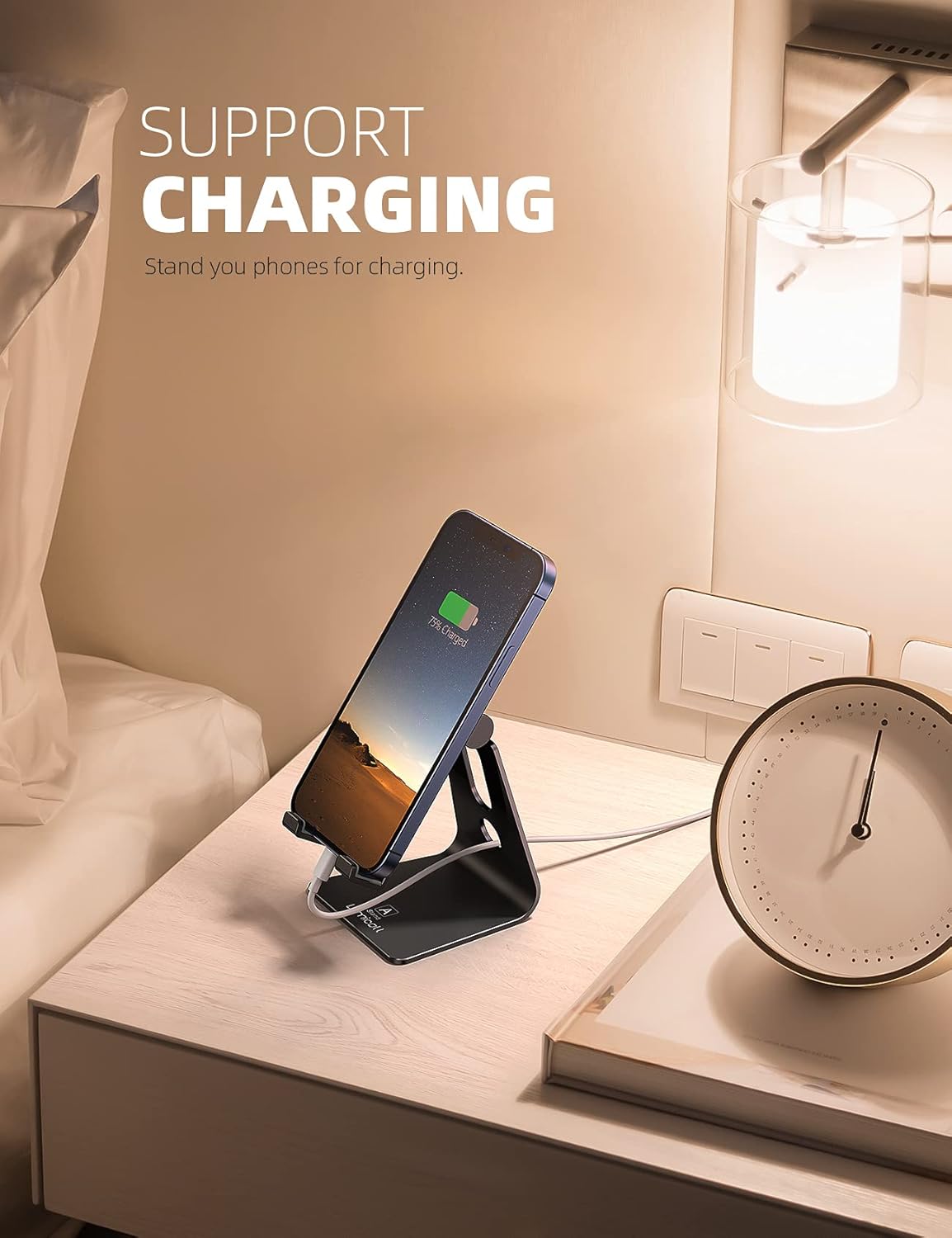 Adjustable Aluminum Mobile Stand For Desk Viewing Comfort encalife