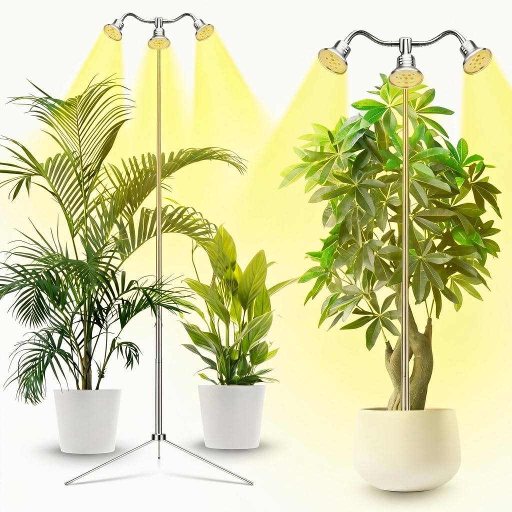 Adjustable tripod full spectrum grow light for indoor plants