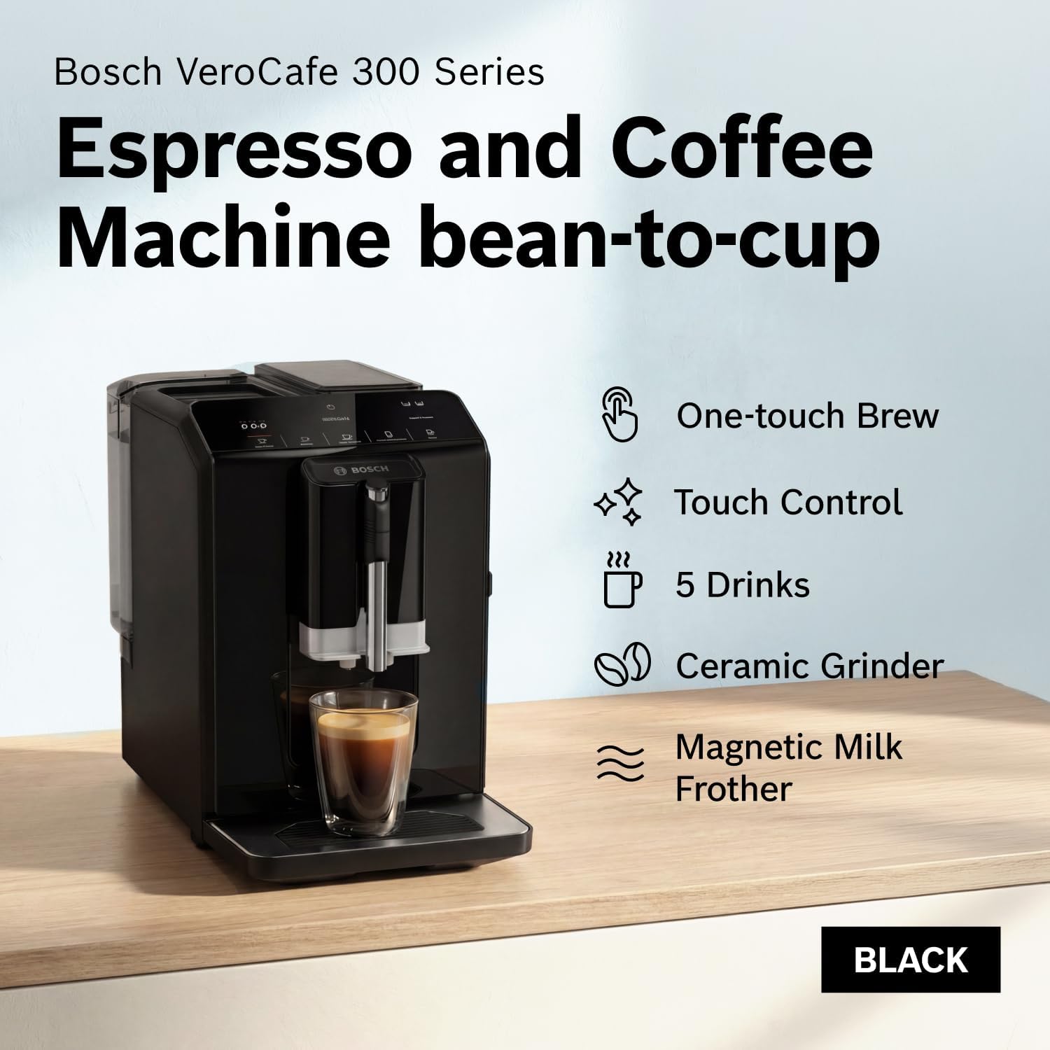 Automatic Bean‑to‑Cup Espresso & Coffee Machine encalife