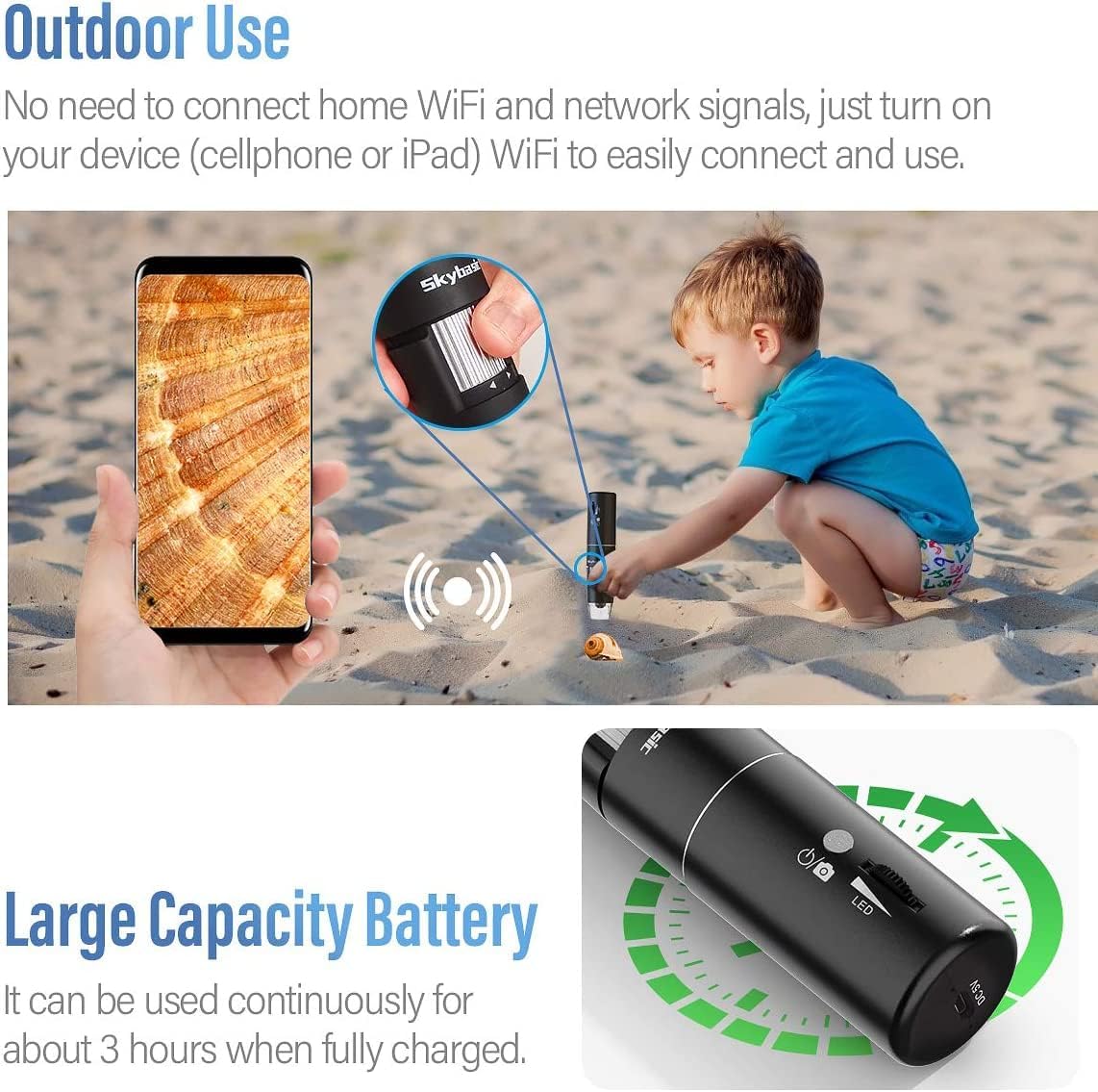 Wireless Digital Microscope For Smart Exploration Anywhere encalife