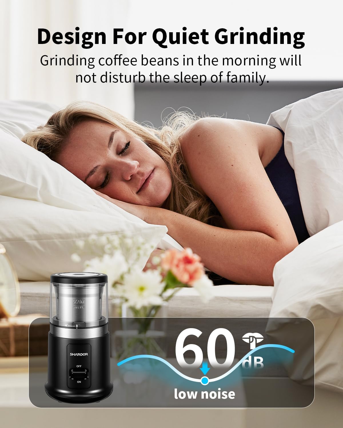 Silent Coffee Grinder Electric encalife