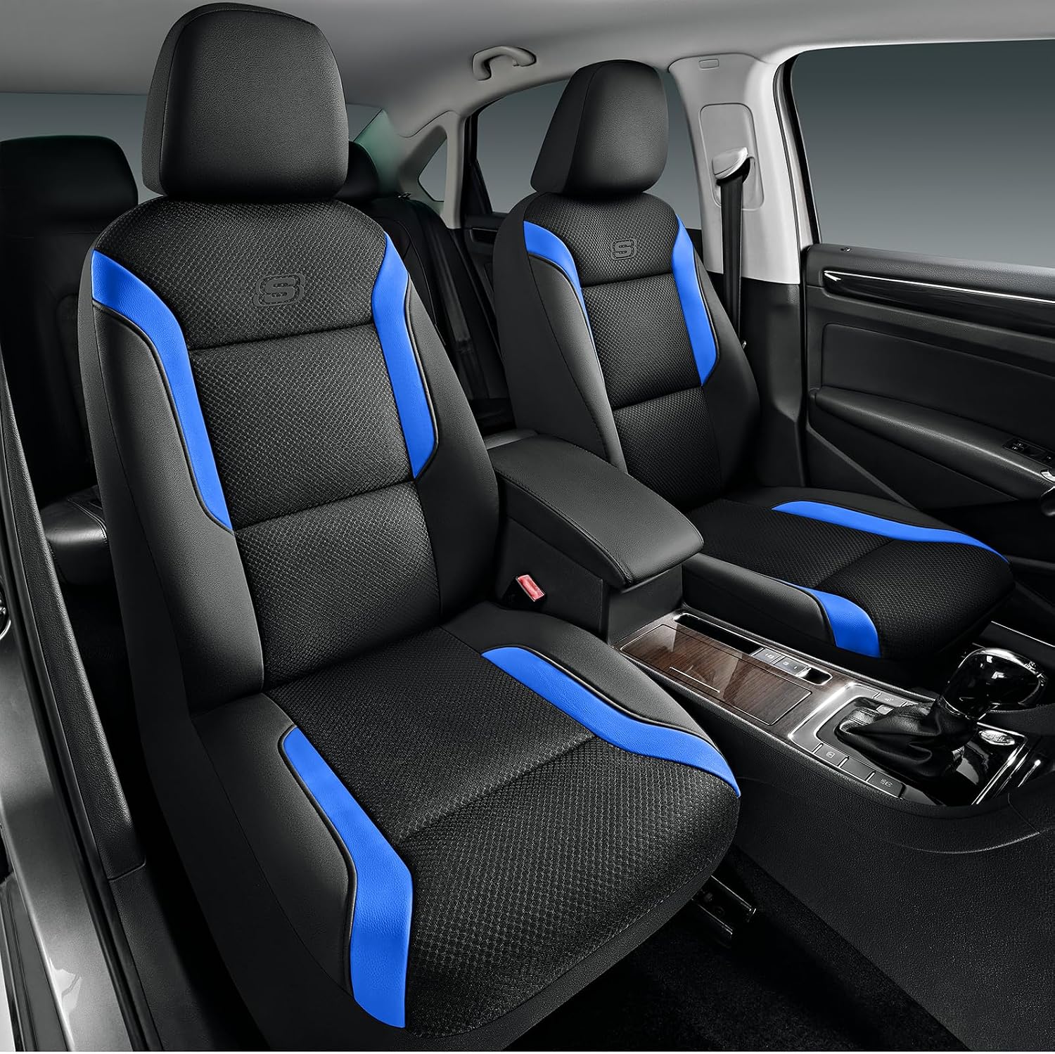 Memory Foam Air Cool Mesh Front Car Seat Covers encalife