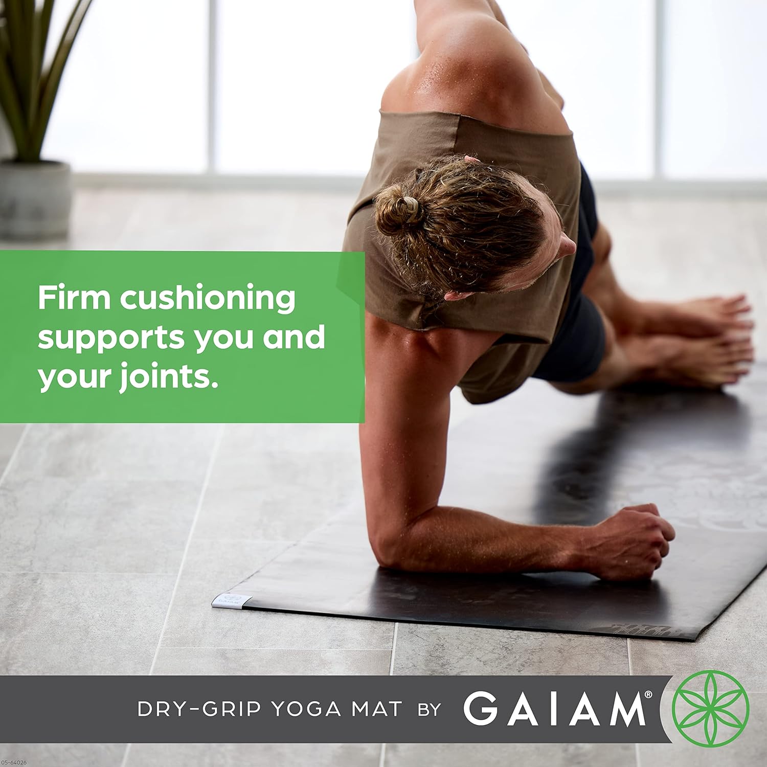Dry Grip Yoga Mat With Cushioned Support encalife
