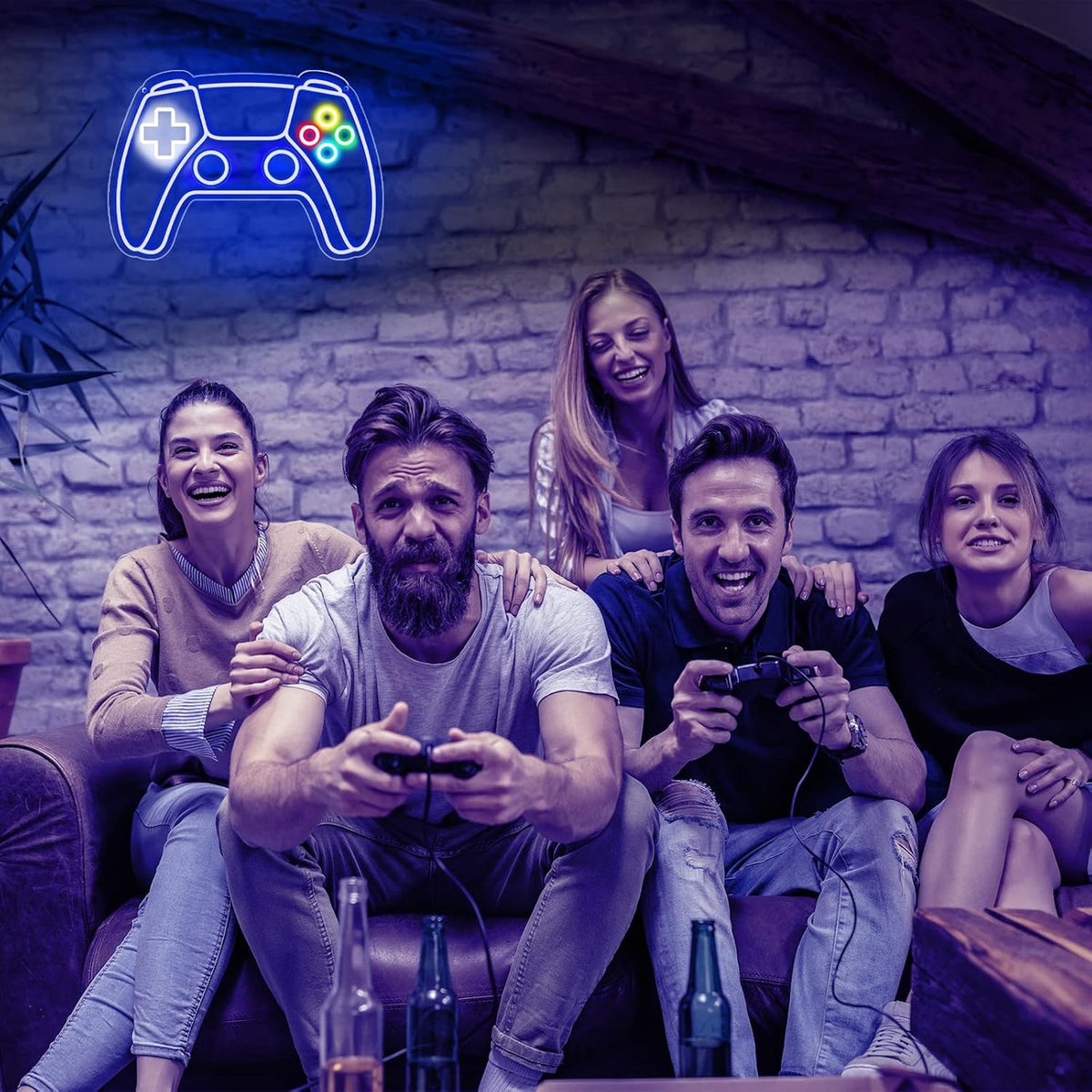 Gamepad Neon Sign for RGB Lighting Setups encalife