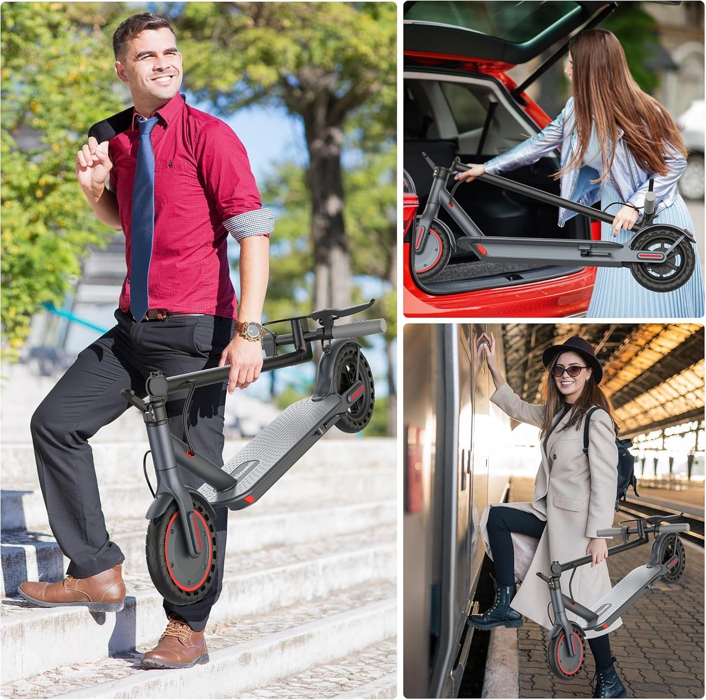 350W Electric Scooter I 19 MPH Folding Commuter E-Scooter encalife