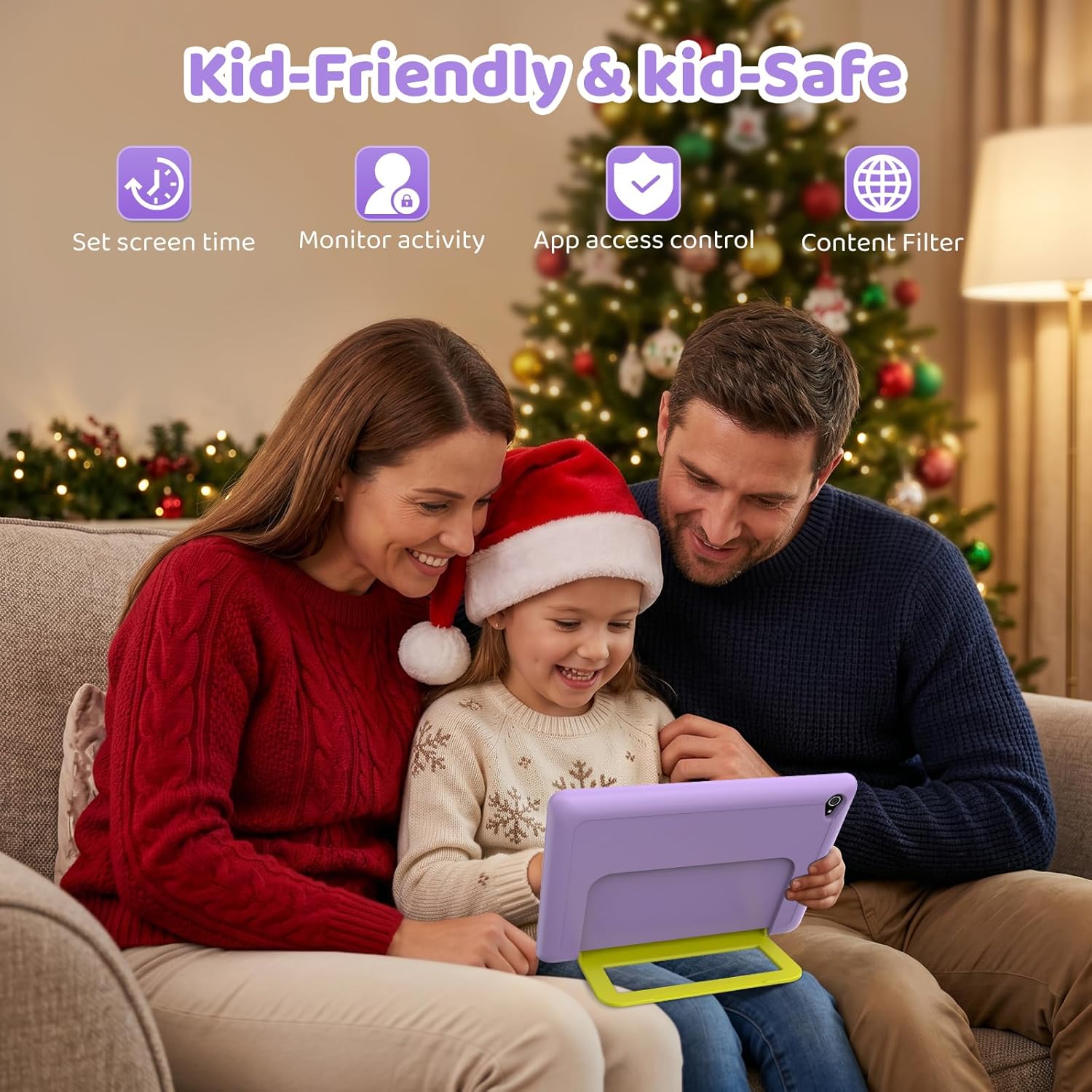 Android Tablet for Kid with Case & Parental Controls encalife