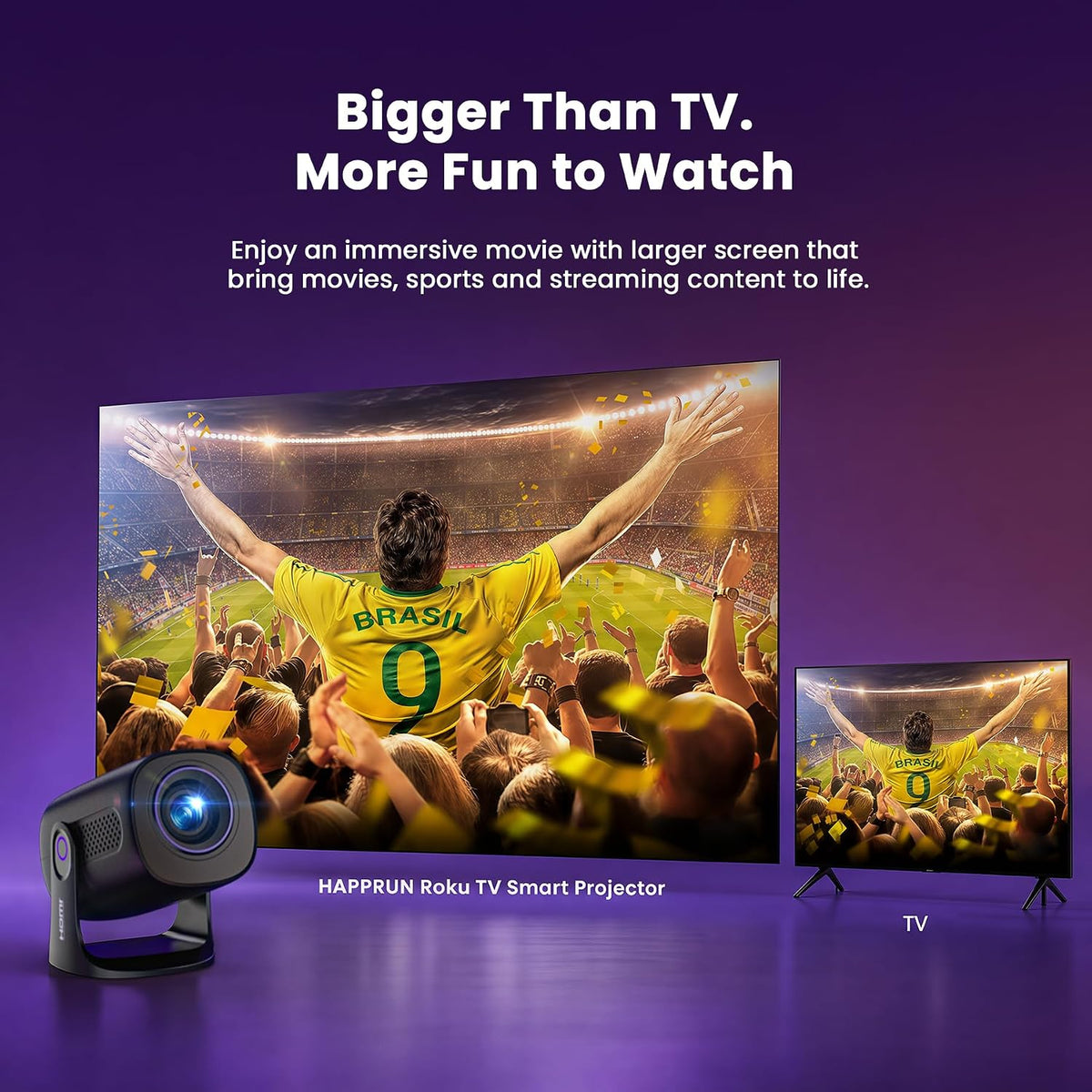 Portable Smart Bedroom Projector encalife