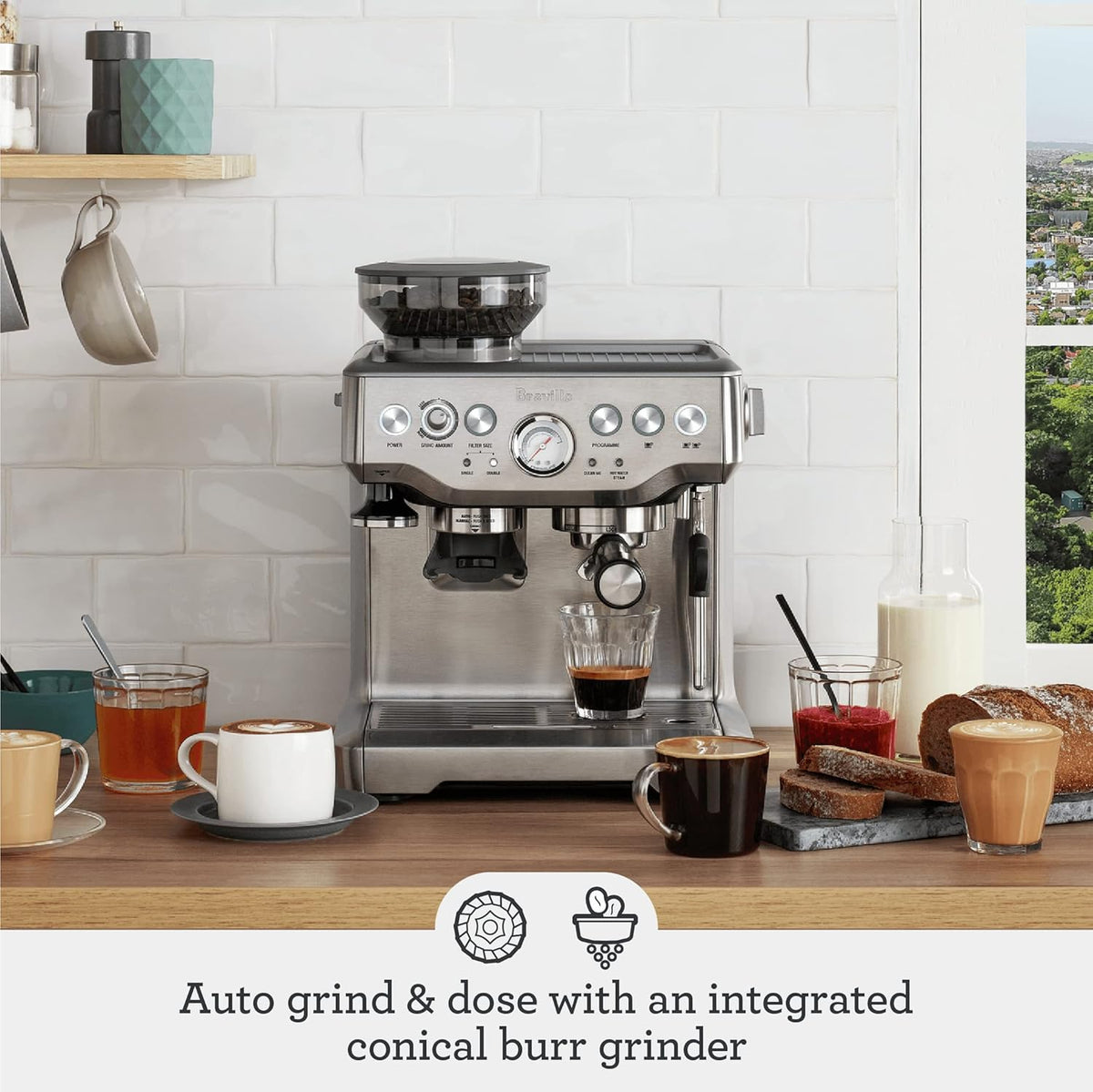 Automatic Espresso Machine Alternative with Built-In Grinder encalife