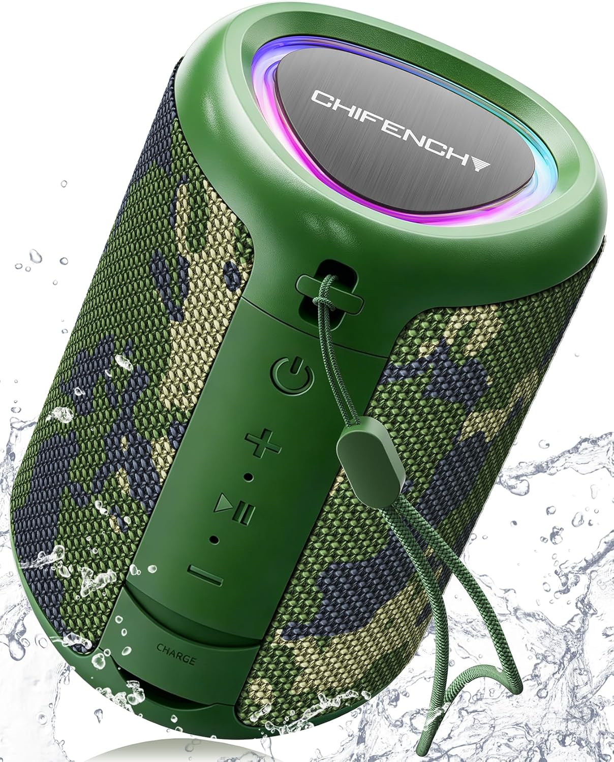 Powerful Waterproof Bluetooth Speaker With Party Lights encalife