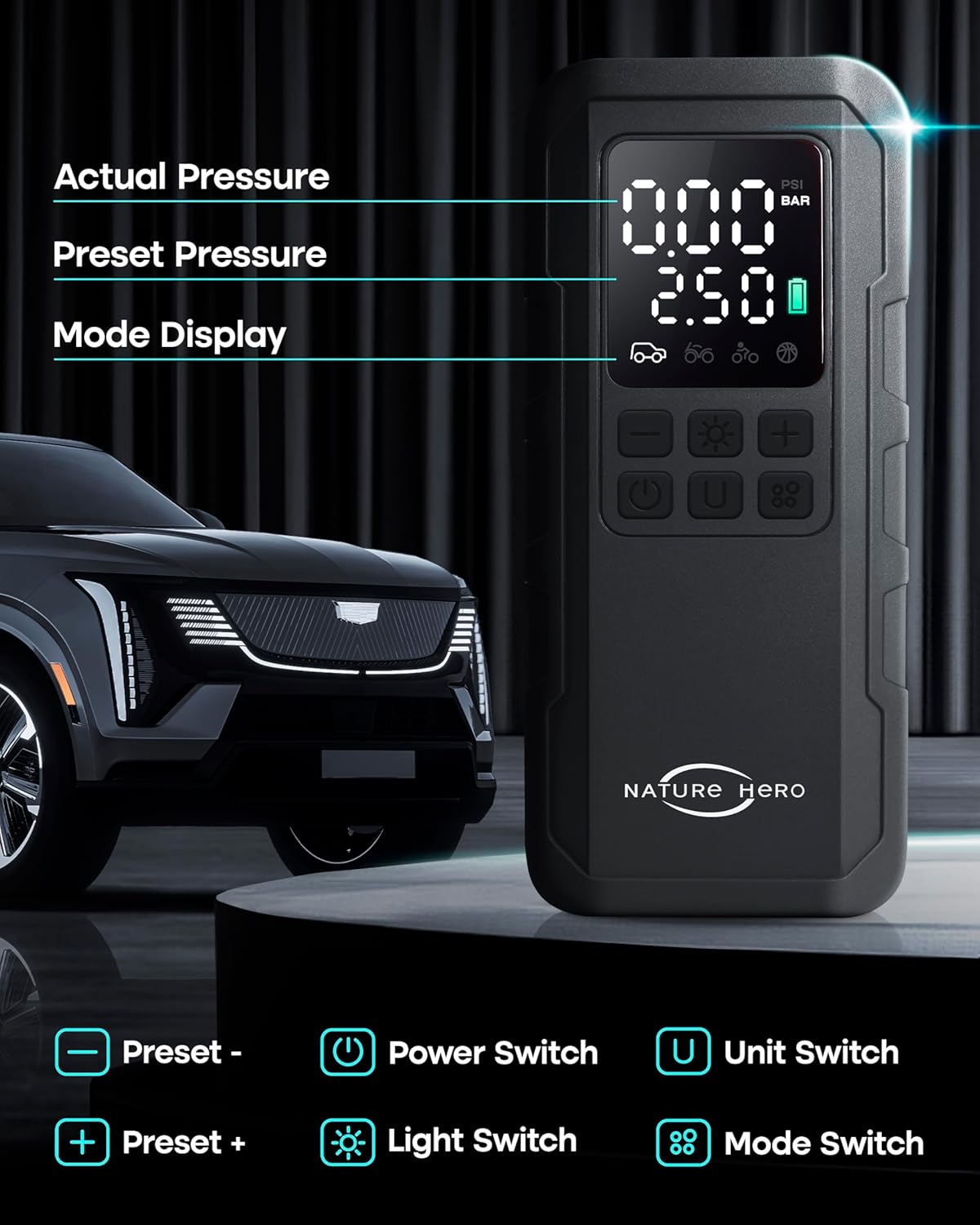 Cordless Tire Inflator For Fast Roadside Emergencies encalife