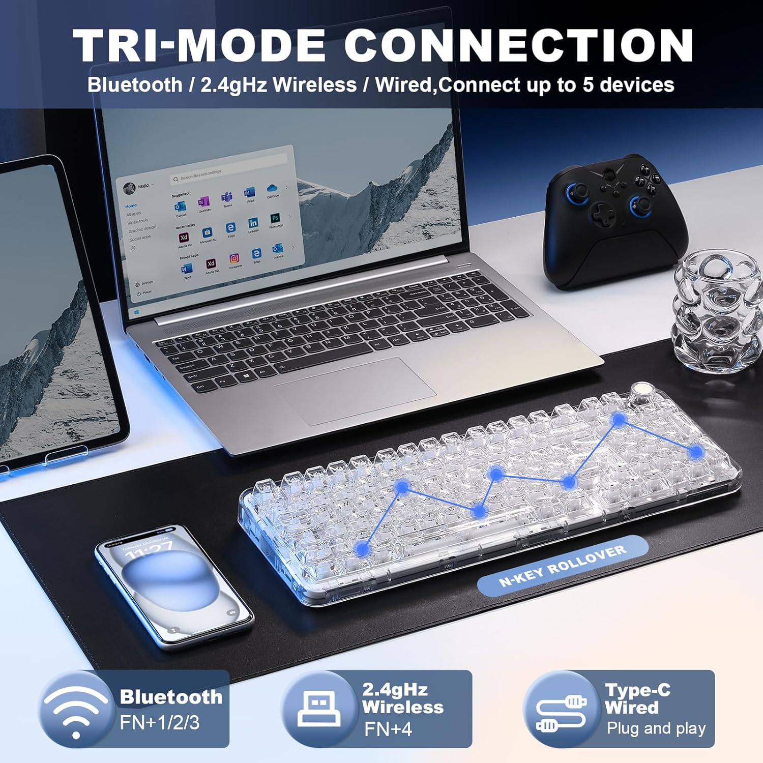 YUNZII X98 Wireless Mechanical Keyboard encalife