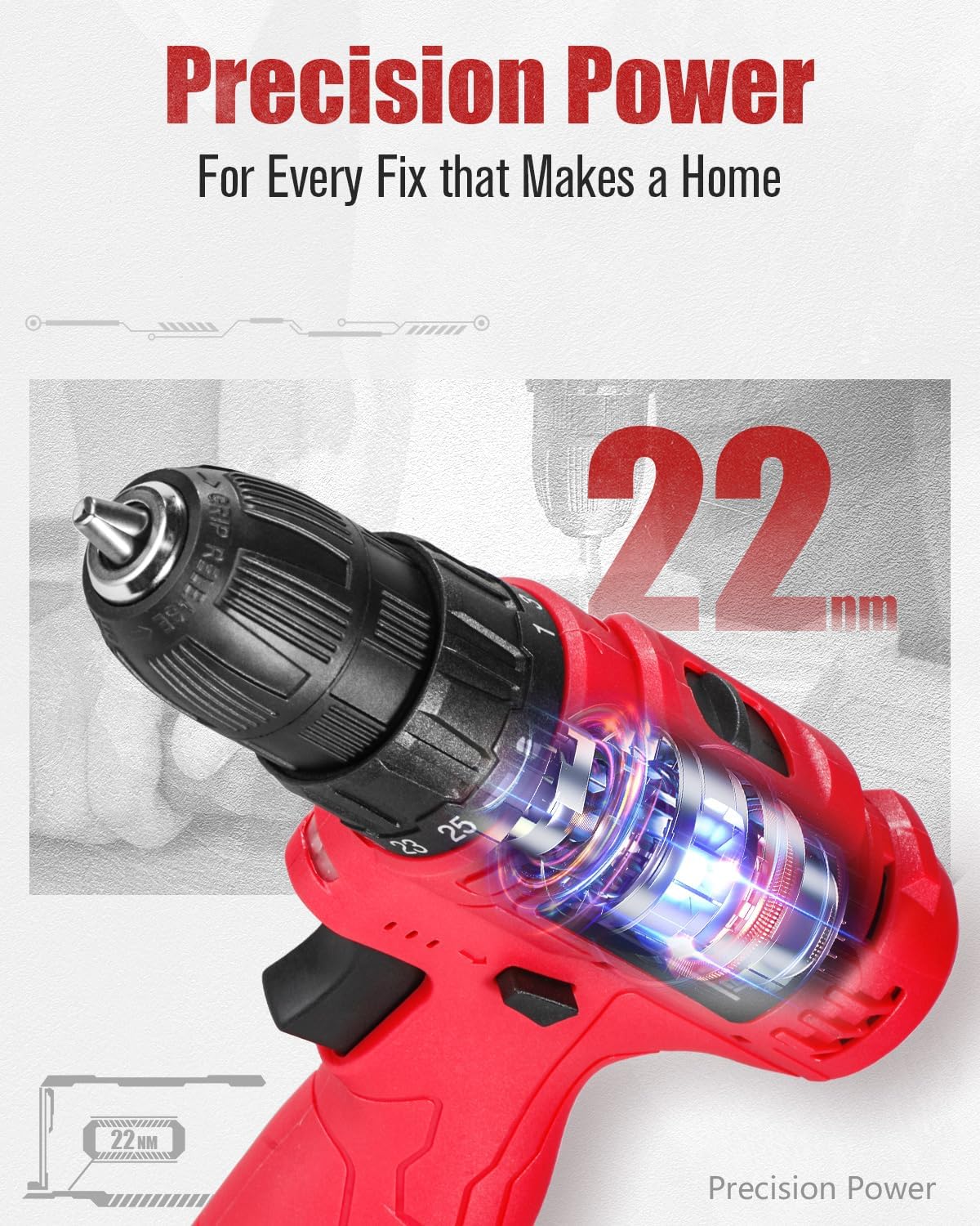 Cordless Drill Kit | 12V Power Drill Set encalife