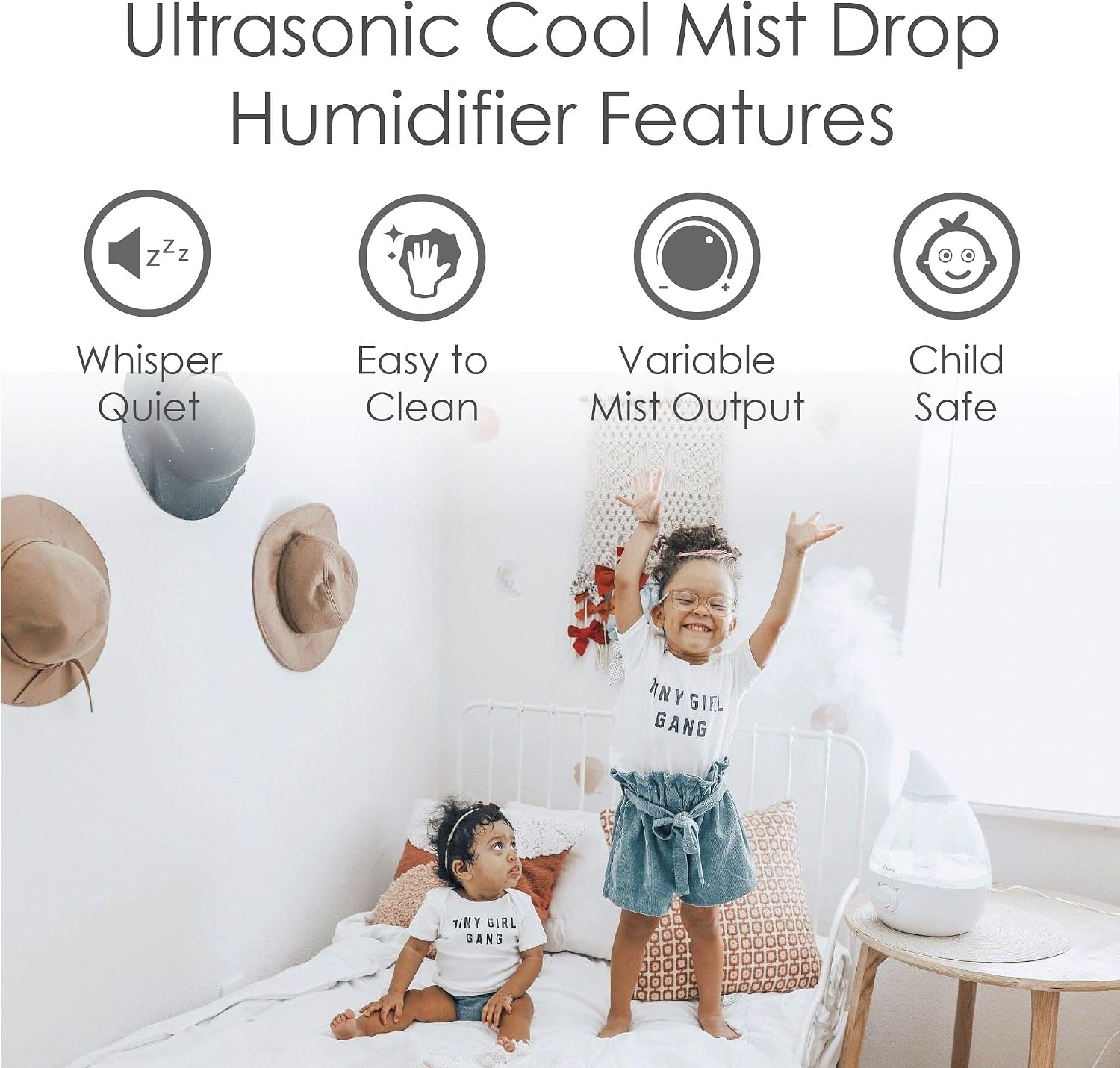 Ultrasonic Cool Mist Humidifier for Dry Rooms encalife