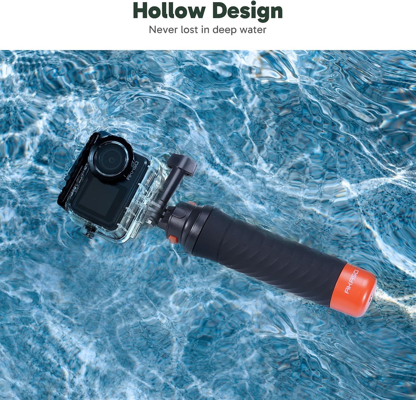 Waterproof Floating Action Camera Hand Grip Mount encalife