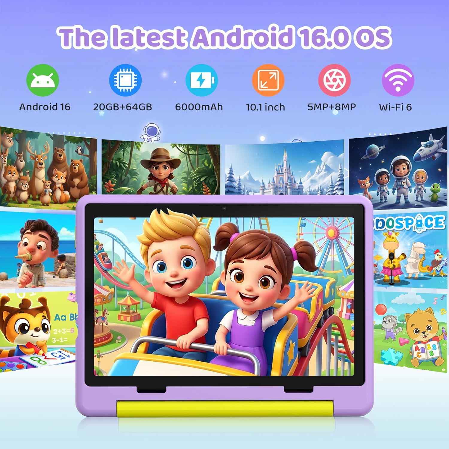 Android Tablet for Kid with Case & Parental Controls encalife