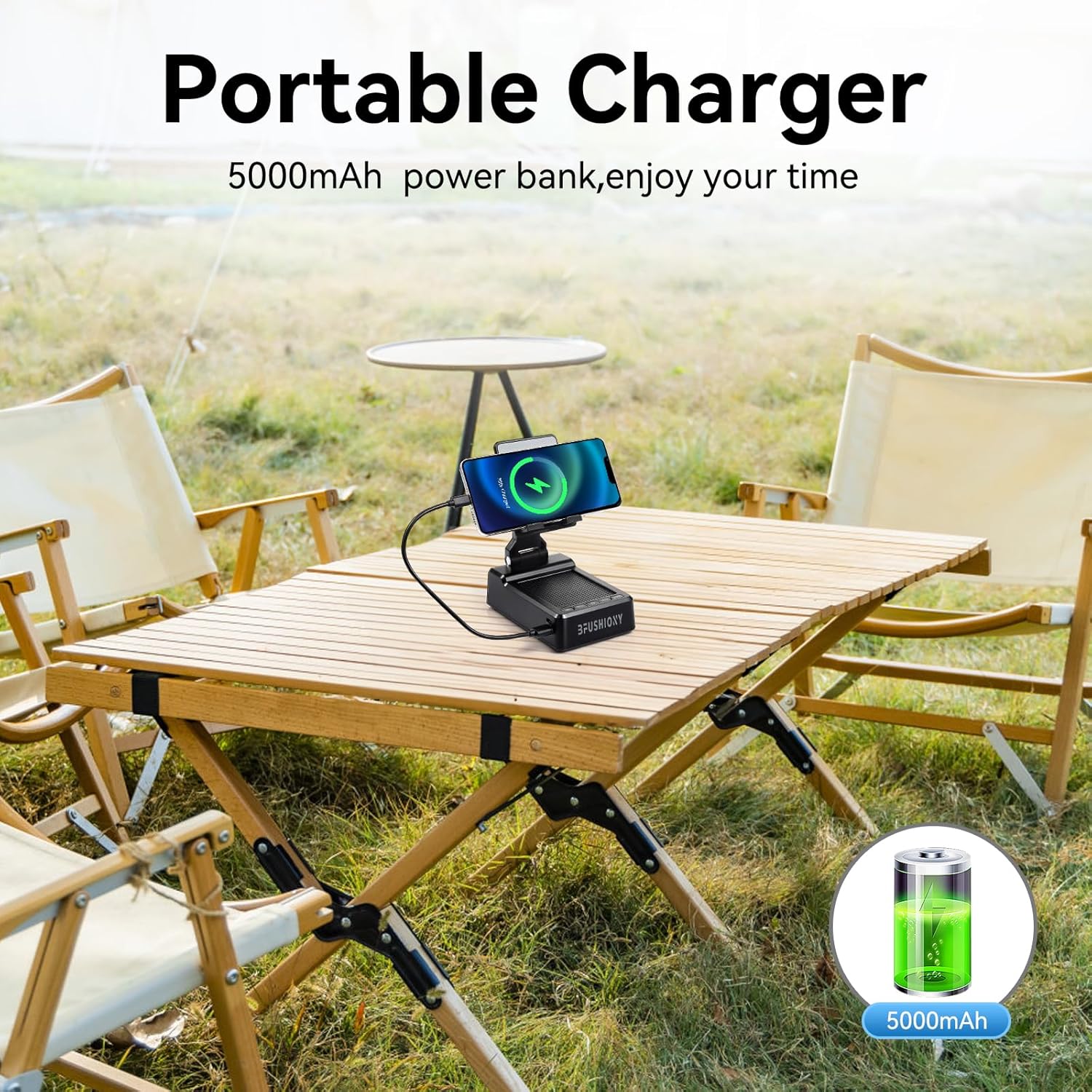 Bluetooth Speaker Mobile Stand With Power Bank Charging encalife