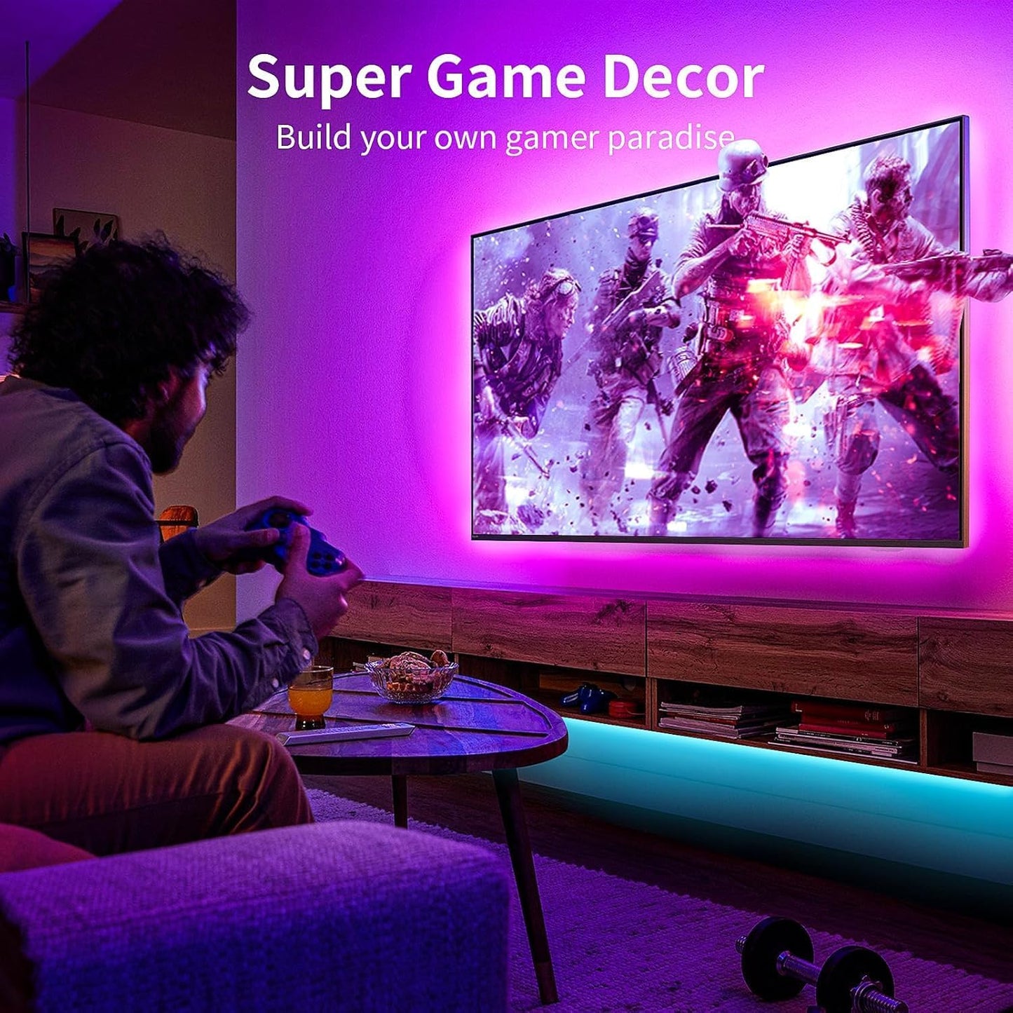 Immersive 16.5FT RGB TV Backlight With Music Sync encalife