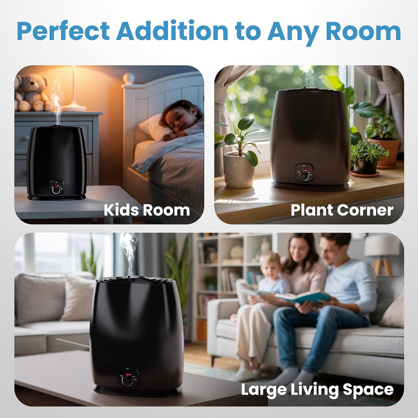Cool Mist Humidifier | 6L | 50-Hour Runtime encalife