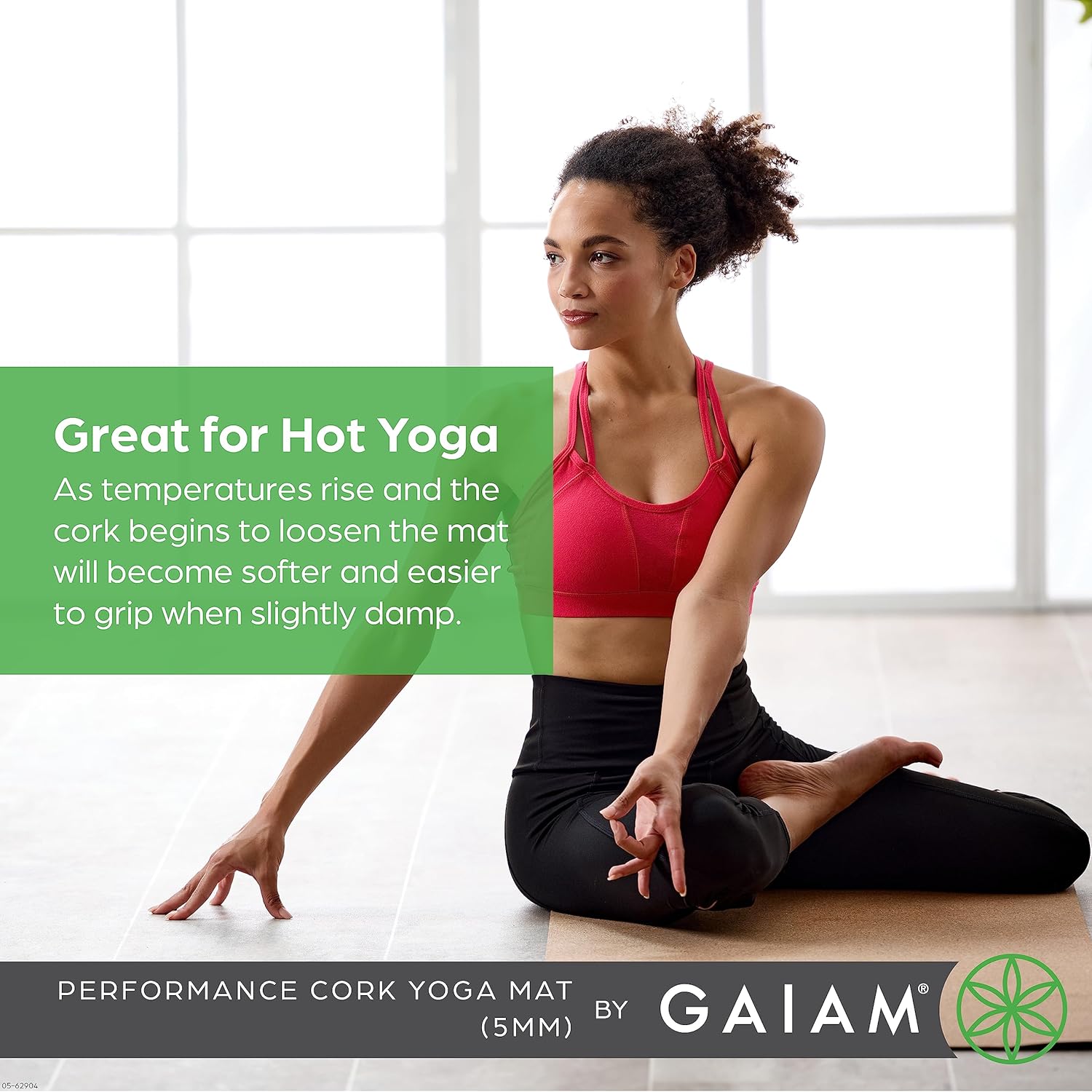 Premium Cork Yoga Mat With Natural Grip encalife