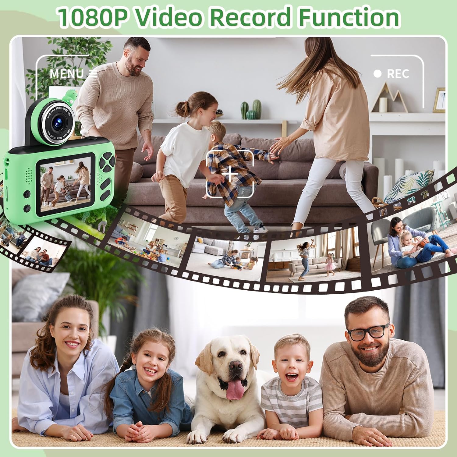 Kids Camera with 1080P Video & 32GB Card encalife