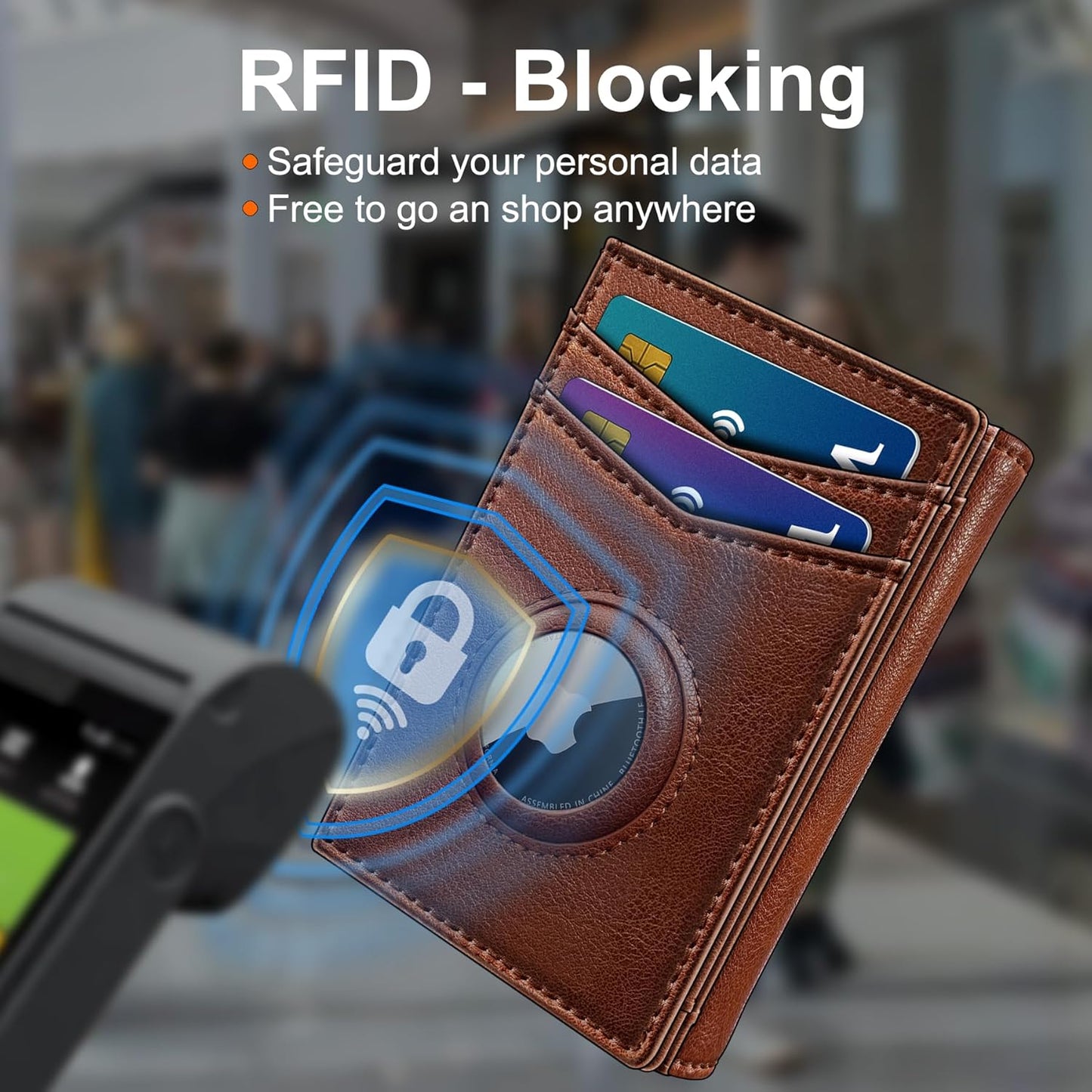 AirTag Wallets for Men I Slim Trifold encalife