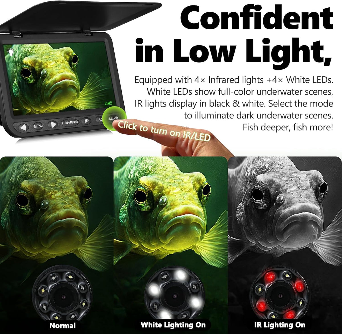 1080P Underwater Fishing Camera Fish Finder Camera encalife