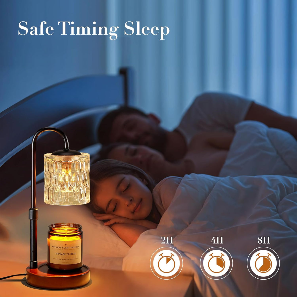 Elegant Dimmable Candle Warmer Lamp With Adjustable Height encalife