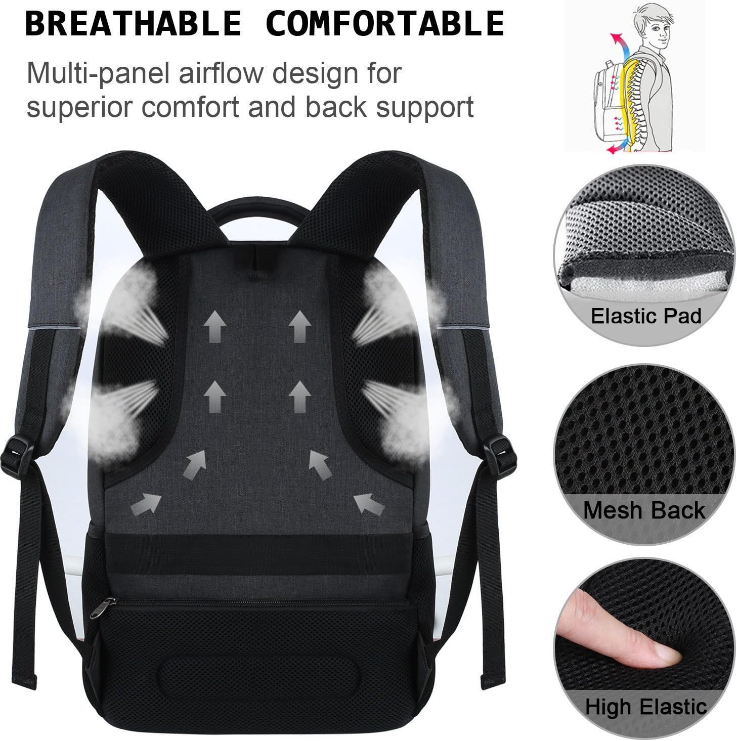 Anti Theft Laptop Backpack Travel Bag encalife