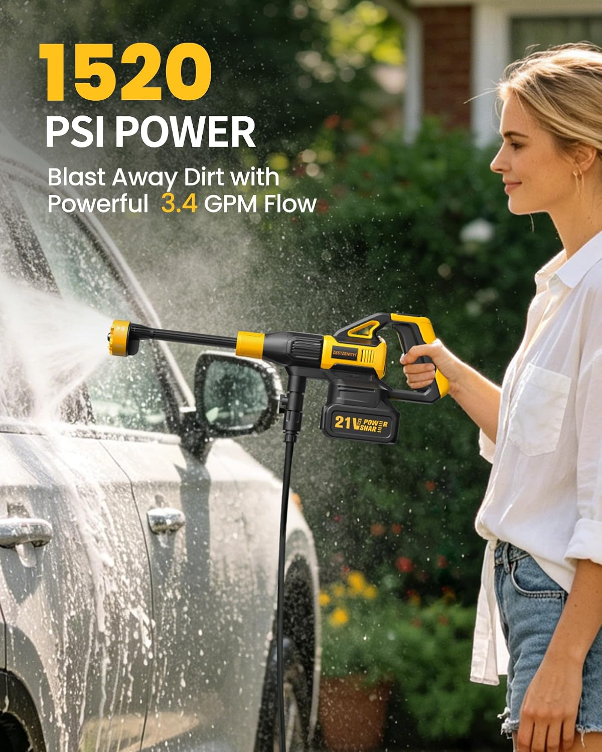Cordless Pressure Washer 1520 PSI encalife