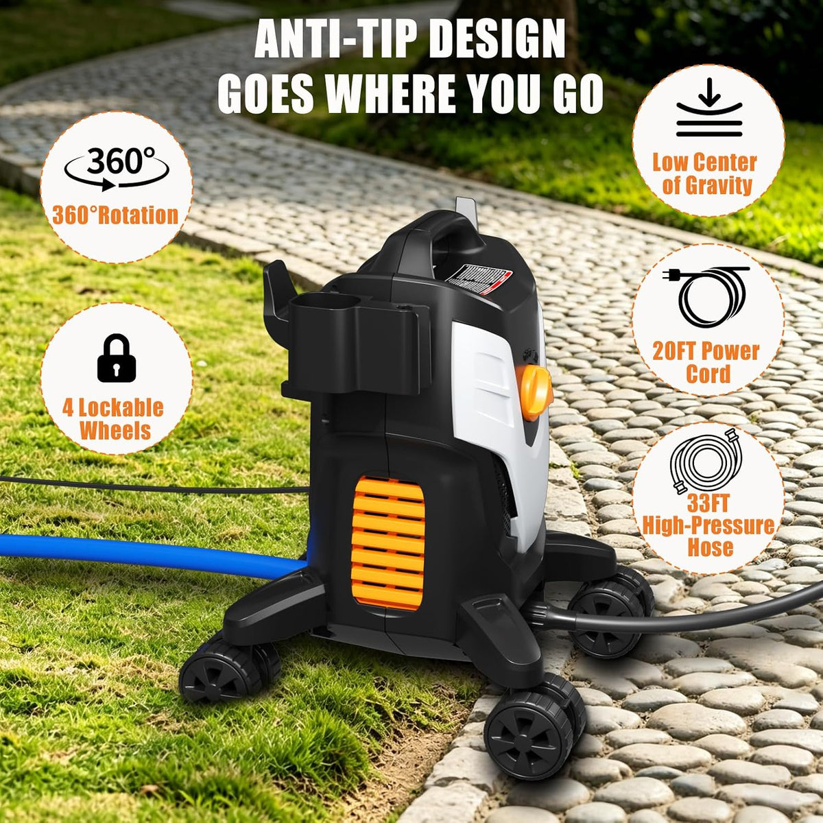 Electric Pressure Washer 4500 PSI, 2.8 GPM encalife