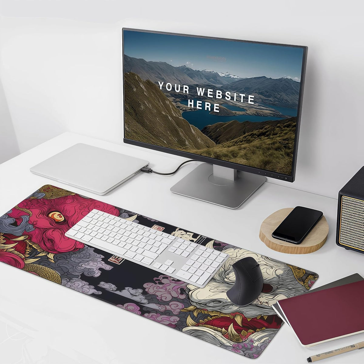 Desk mat Japanese Demon XXL Gaming Pad encalife