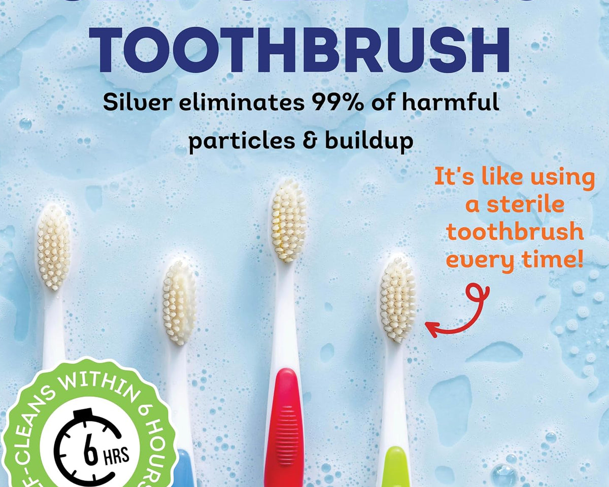 Soft Bristle Flossing Toothbrush 4-Pack encalife