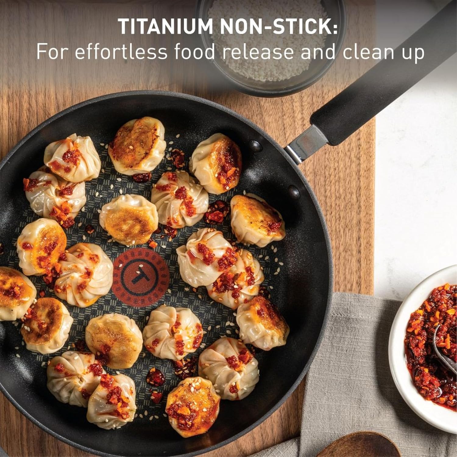 Non-Stick 12-Inch Fry Pan With Lid encalife