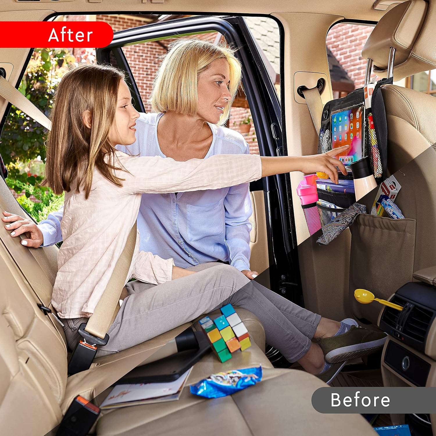 Waterproof Car Backseat Organizer with Tablet Holder encalife