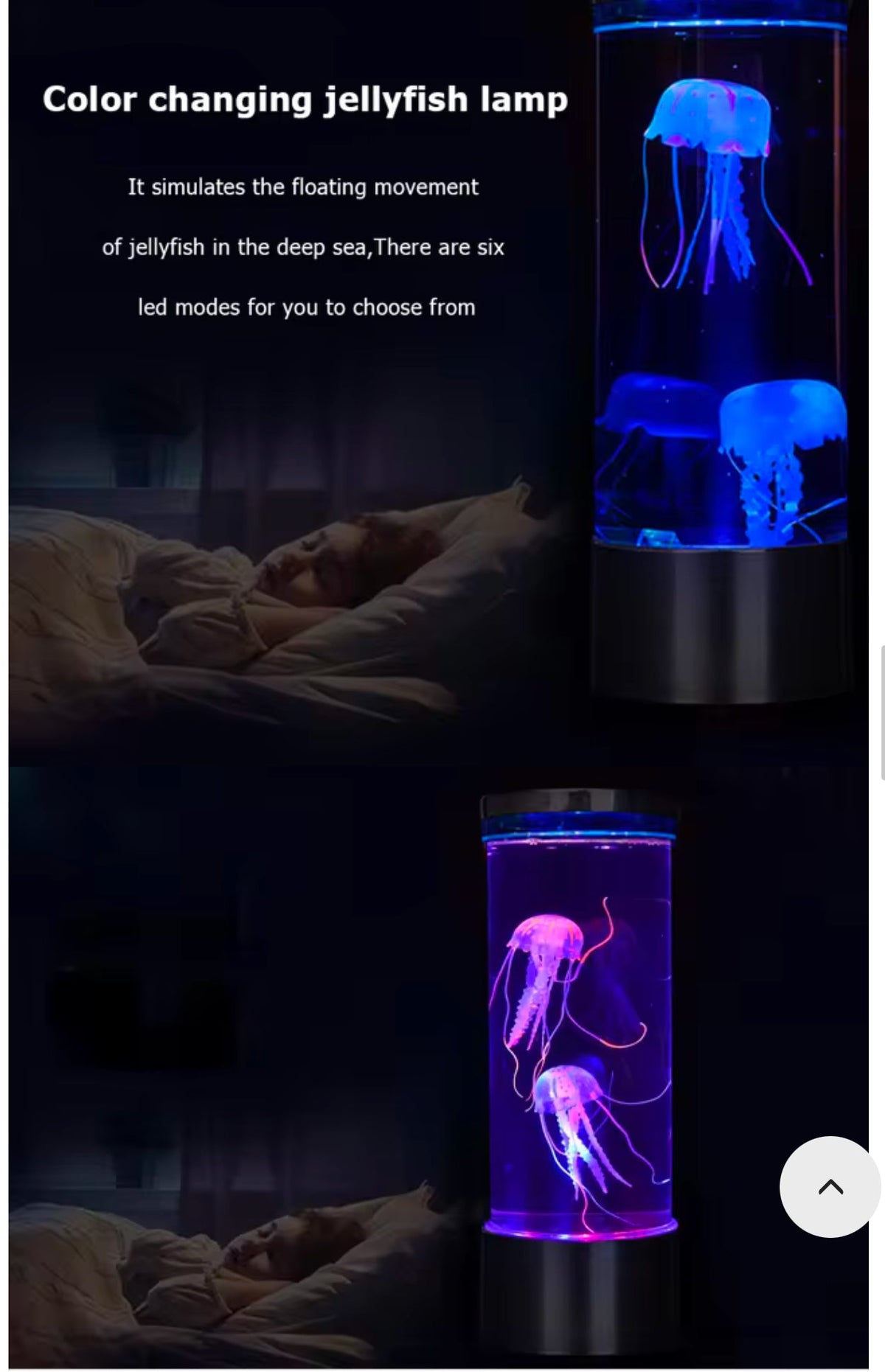 Color Changing Jellyfish Lamp Usb/Battery Powered Table Night Light Children&