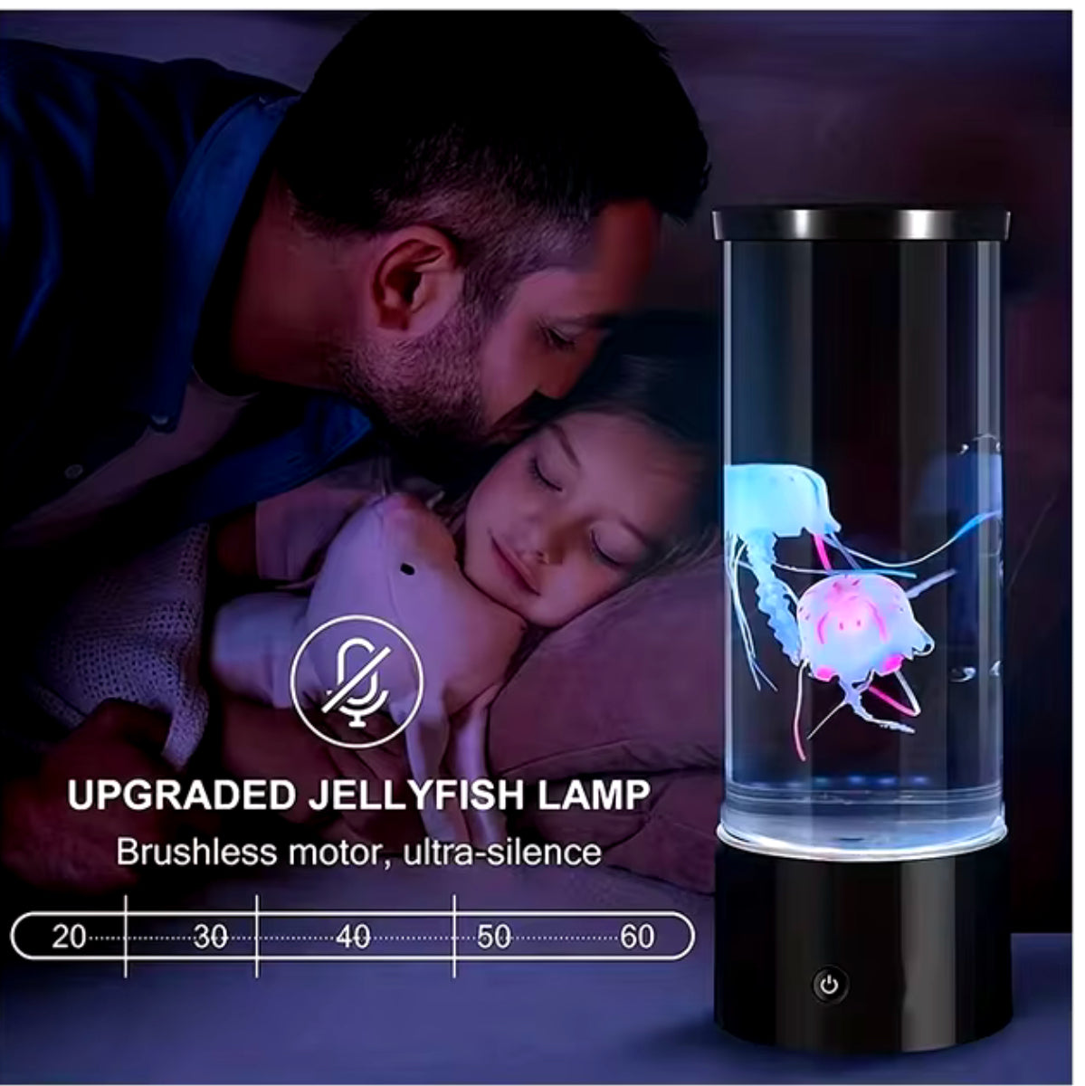 Color Changing Jellyfish Lamp Usb/Battery Powered Table Night Light Children&